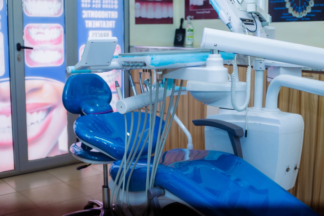 A treatment room and dental chair at Rubaga Dental Surgery